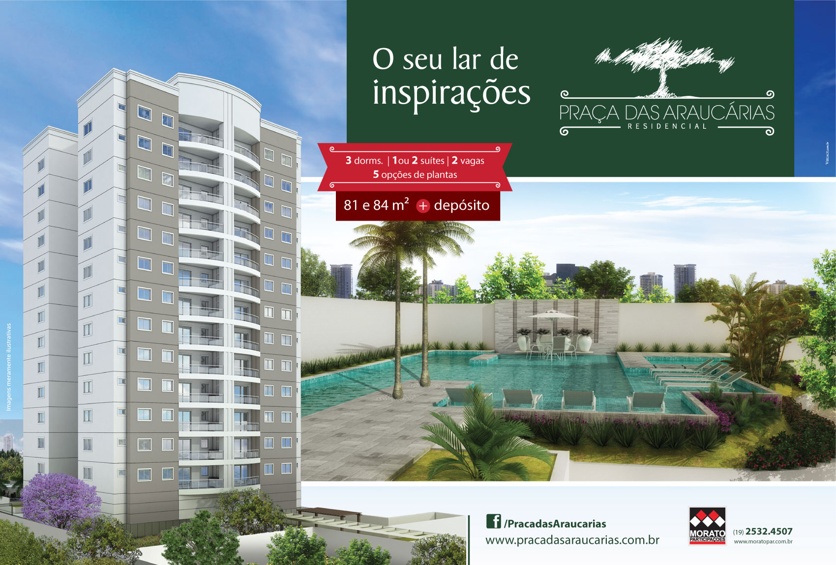 Logotipo Papelaria Residencial Praça das Araucárias