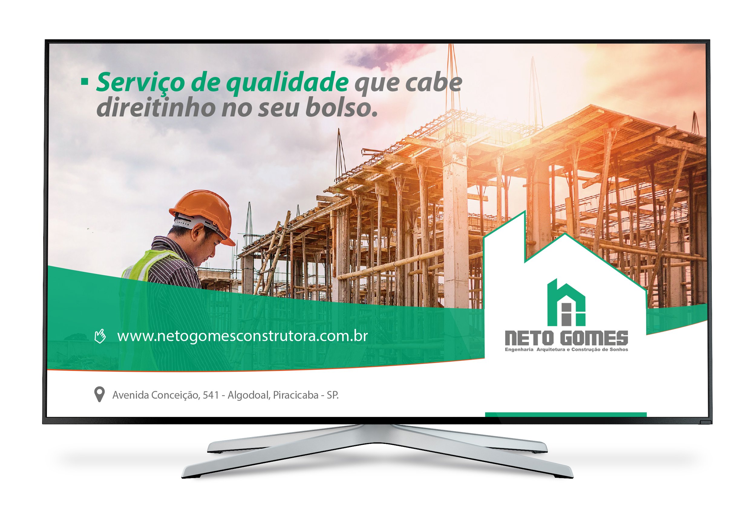 Logotipo Apresentação Neto Gomes Construção