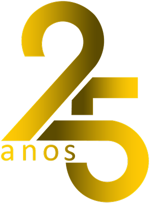 Selo 25 anos da Visualy Publicidade